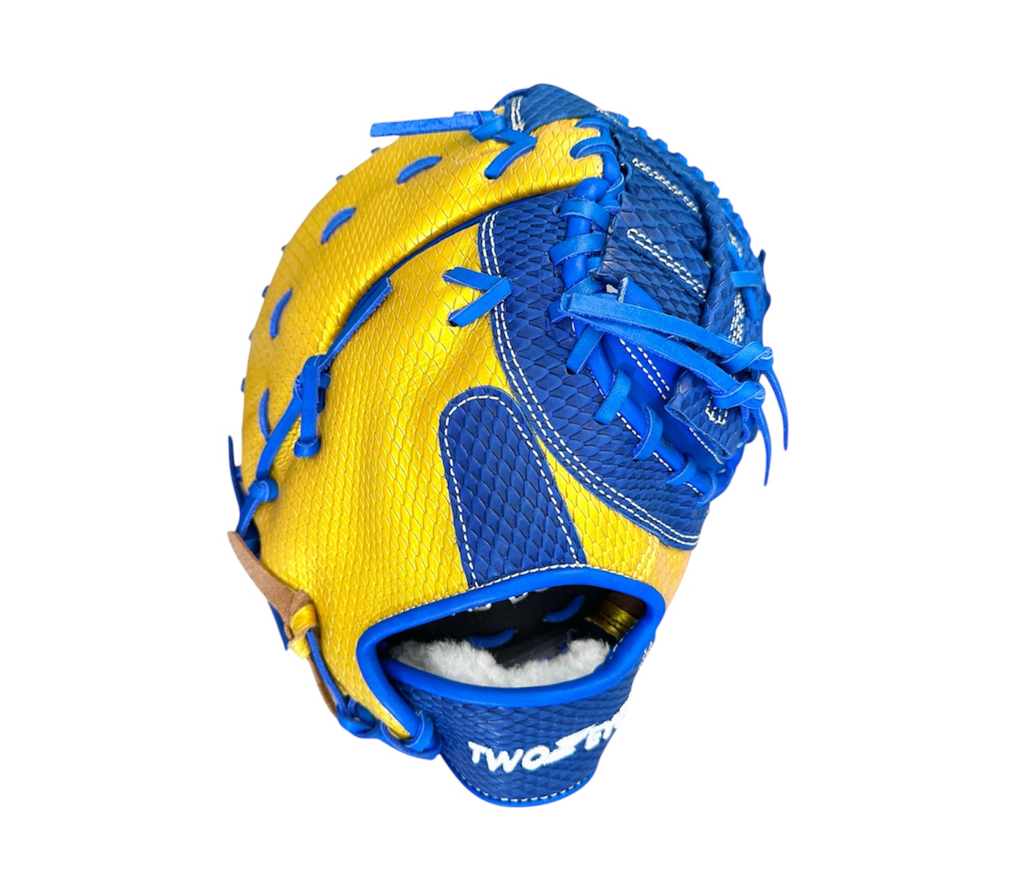 Guantes/ Mascotin TWOEYES "12.75" 1-Base BASEBALL PRO GLOVE - ROYAL BLUE AND GOLD 1.1 COLLECTION