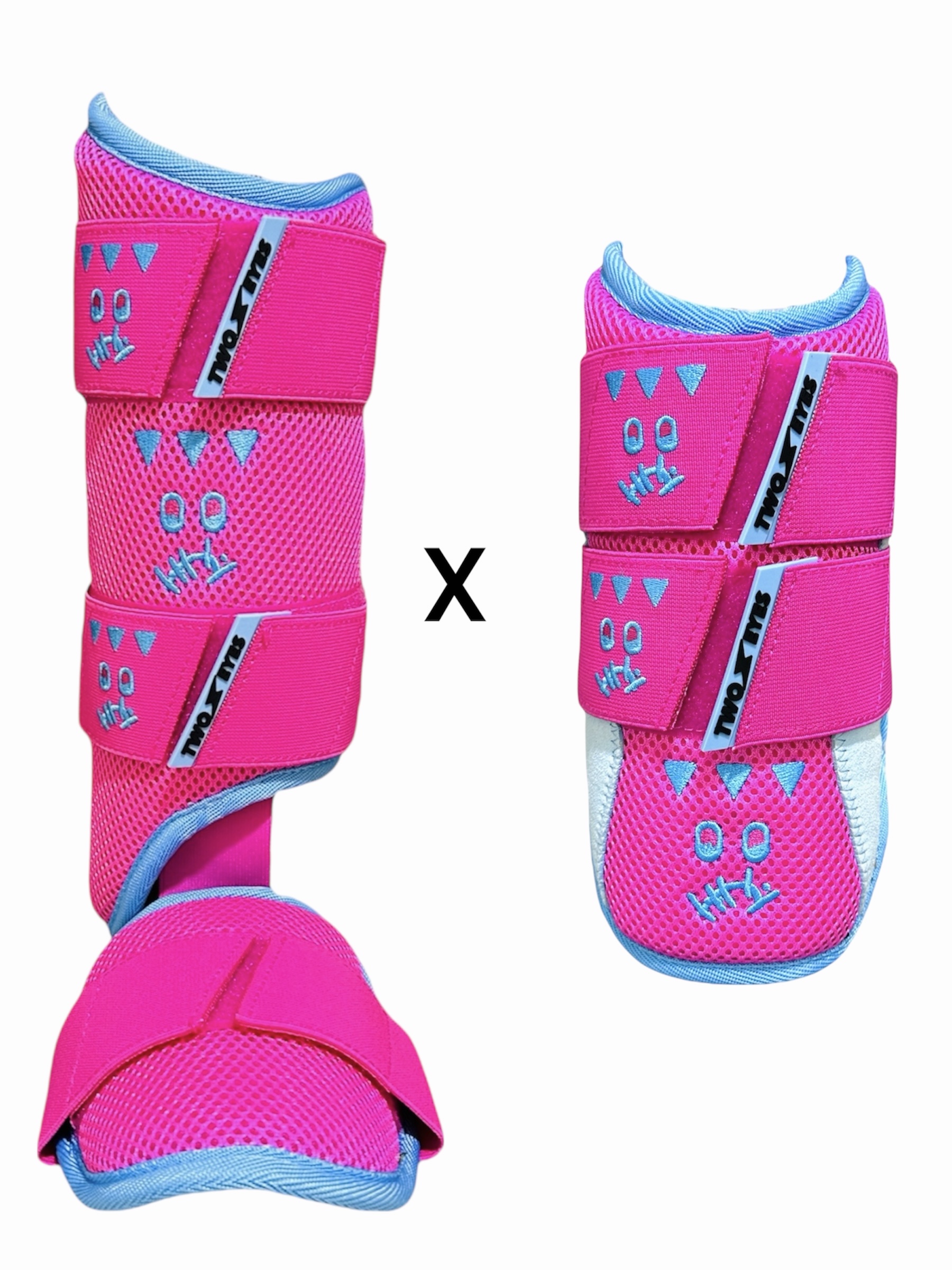 Set de protectores TWOEYES BadBoy Rosado/azul'