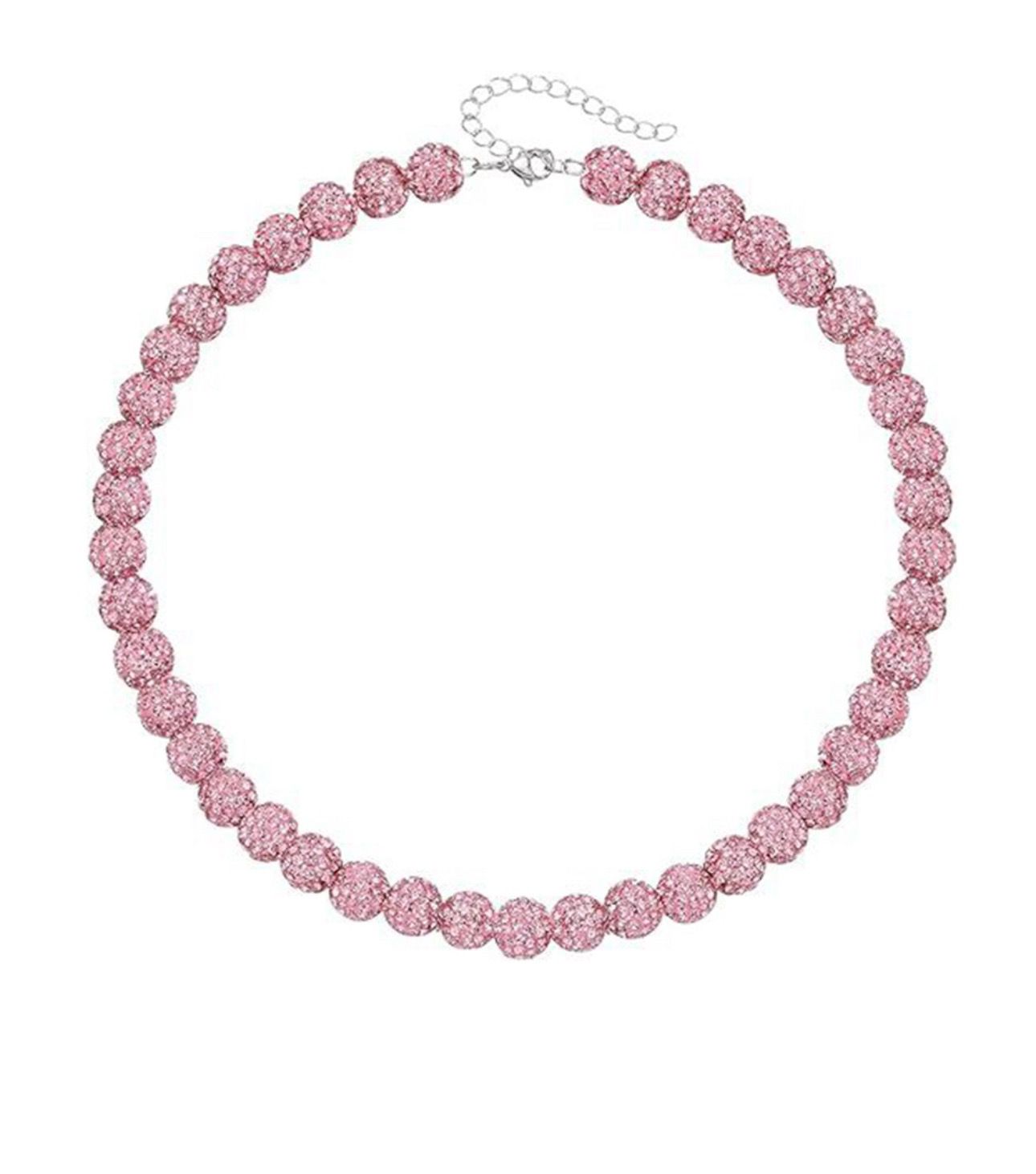 Collares Brillante de color Rosado {18 inch}