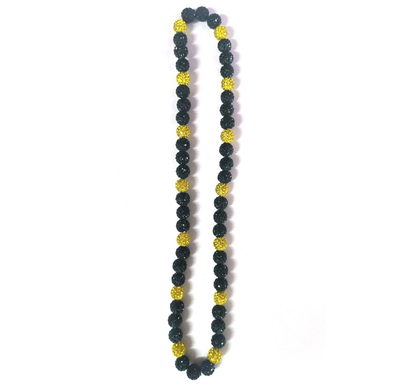 Collares Brillante de color Negro/amarillo {20 inch}