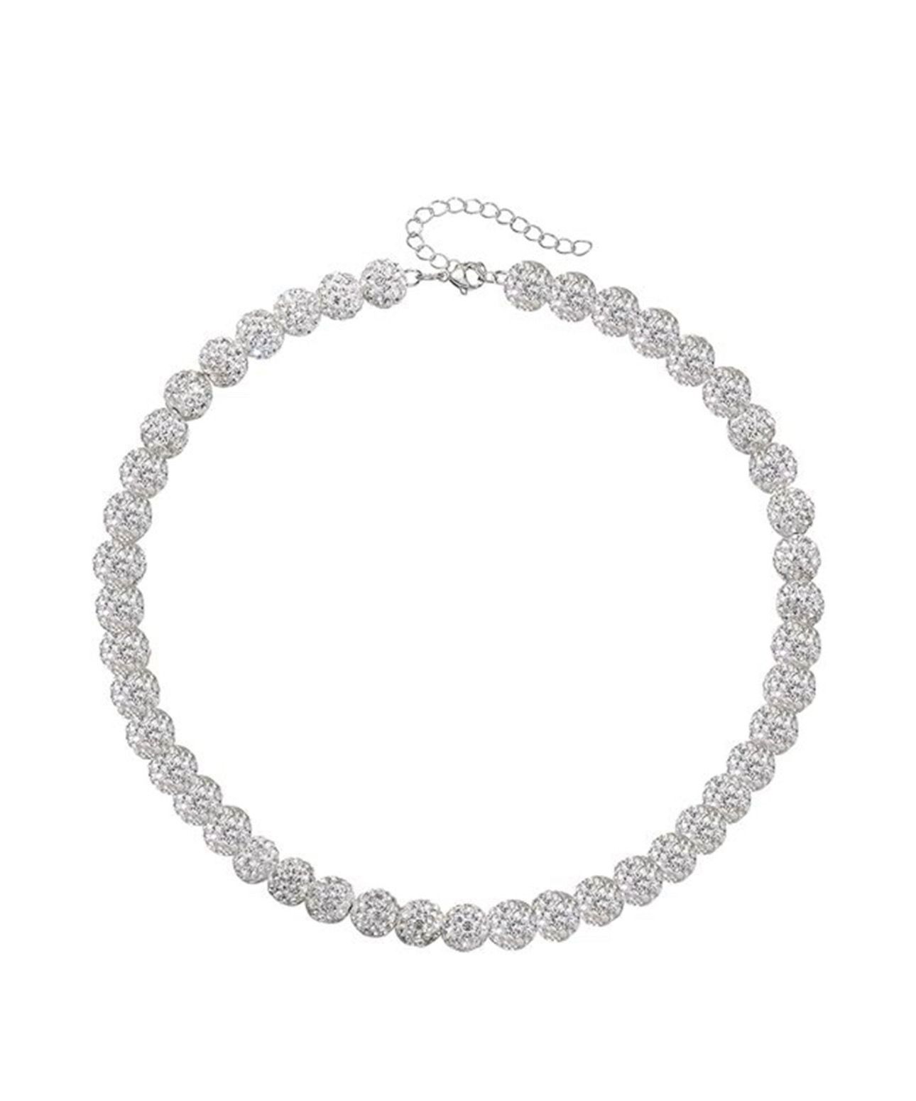 Collares Brillante de color Blanco {18 inch}