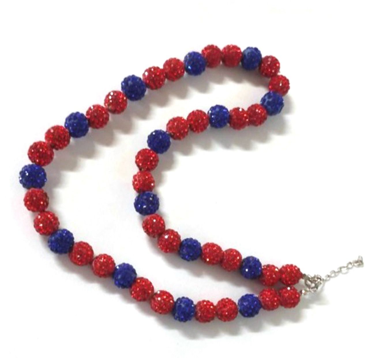 Collares Brillante de color Rojo/azul {18 inch}