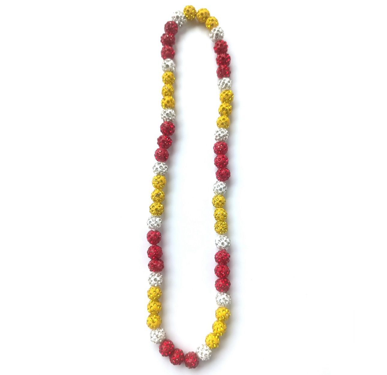 Collares Brillante de color Amarillo/Rojo/ Blanco {20 inch}
