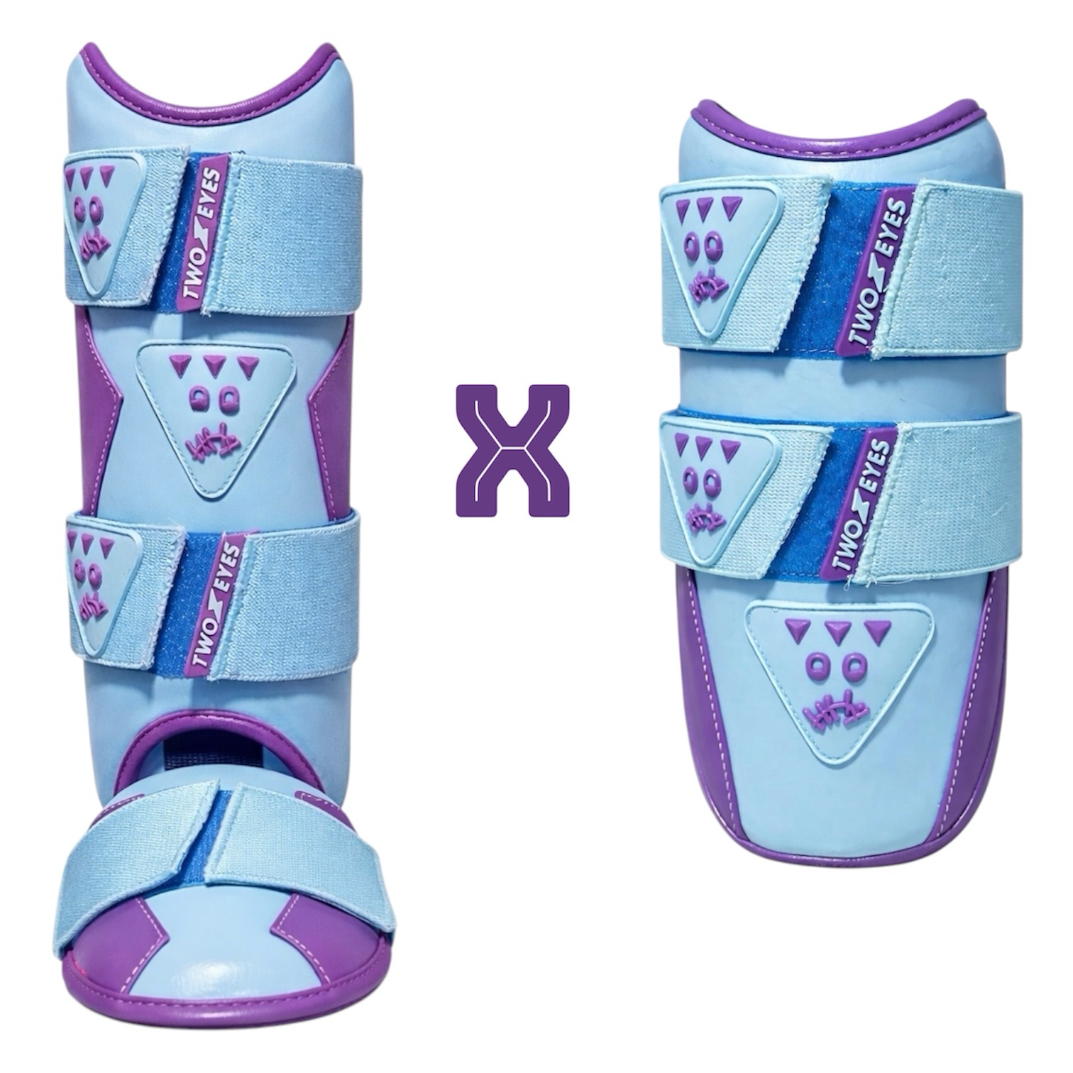 Set de protectores TWOEYES {Adult} Blowman - Efecto Mariposa - morado con azul